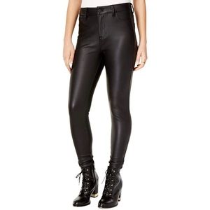 Celebrity Pink Faux Leather Pants, Black